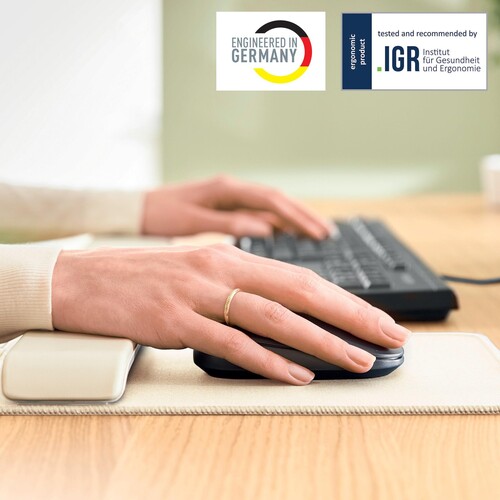 Mousepad Ergo WOW höhenverstellbar hellgrau Leitz 6517-00-85 Produktbild Back View L