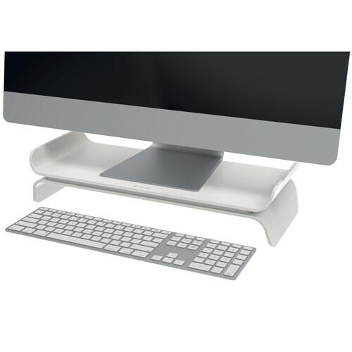 Monitorständer Ergo 43,8x11,2x20,9cm höhenverstellbar hellgrau Leitz 6504-00-85 Produktbild Additional View 2 L
