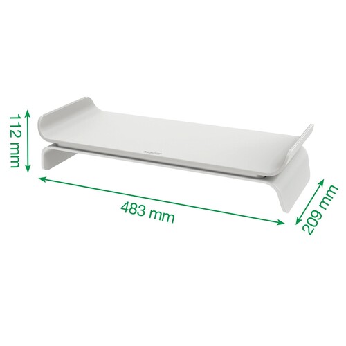 Monitorständer Ergo 43,8x11,2x20,9cm höhenverstellbar hellgrau Leitz 6504-00-85 Produktbild Additional View 4 L