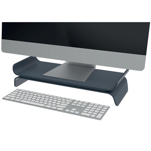 Monitorständer Ergo 43,8x11,2x20,9cm höhenverstellbar samtgrau Leitz 6504-00-89 Produktbild Additional View 2 L