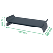 Monitorständer Ergo 43,8x11,2x20,9cm höhenverstellbar samtgrau Leitz 6504-00-89 Produktbild Additional View 4 S