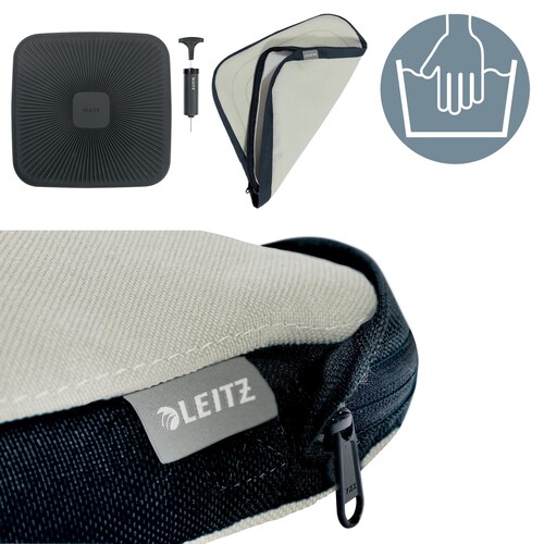 Sitzkissen Active Balance mit Stoffbezug 36,8x5,5x36,cm aufblasbar hellgrau Leitz 6540-00-85 Produktbild Additional View 8 L