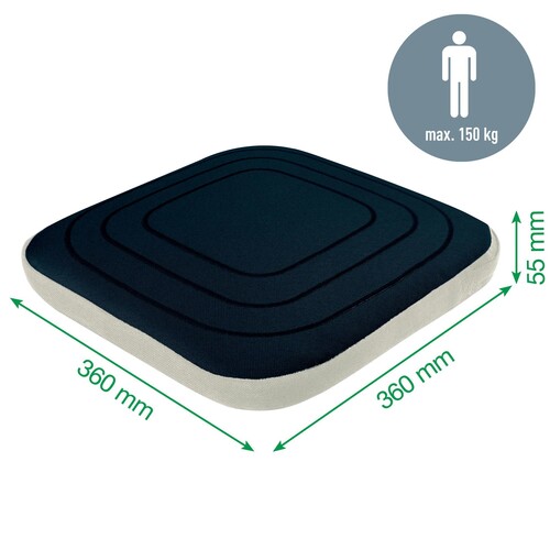 Sitzkissen Active Balance mit Stoffbezug 36,8x5,5x36,cm aufblasbar samtgrau Leitz 6540-00-89 Produktbild Additional View 9 L