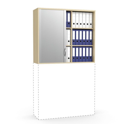 Rollladen-Aufsatzschrank MULTI M 120x105,5x42cm Buche Deskin 10271925 Produktbild Front View L