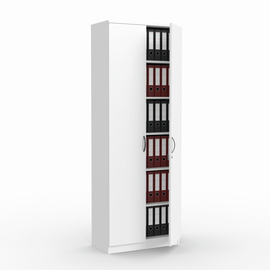 Flügeltürenschrank 80x220cm Korpus weiß Türen weiß Deskin 10269599 Produktbild
