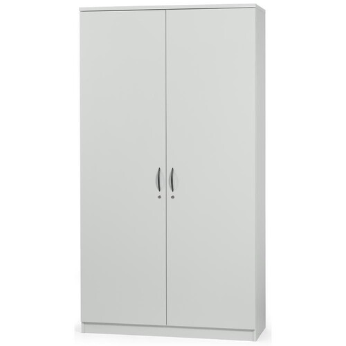 Flügeltürenschrank 120x220cm Korpus lichtgrau Türen lichtgrau Deskin 10272039 Produktbild Front View L