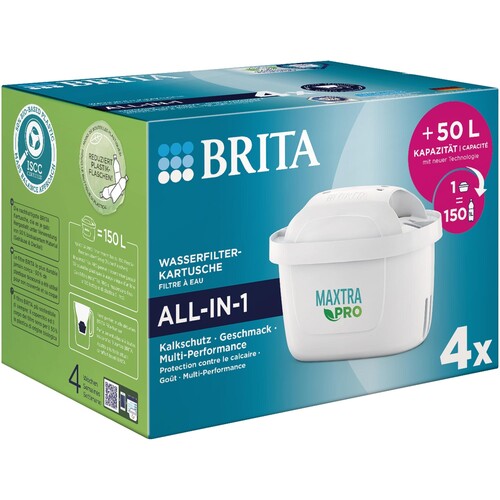 Filterkartuschen für Wasserfilter BRITA Maxtra Pro 122027 (PACK=4 STÜCK) Produktbild Front View L