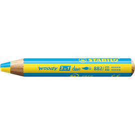 Multitalent-Stift woody 3 in 1 duo gelb/cyanblau 10mm Mine Stabilo 882/205-450 Produktbild