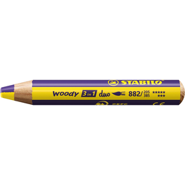 Multitalent-Stift woody 3 in 1 duo gelb/violett 10mm Mine Stabilo 882/205-385 Produktbild