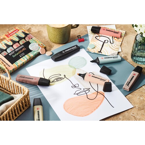 Textmarker Boss Original NatureCOLORS 2-5mm Keilspitze beige Stabilo 70/186 Produktbild Additional View 5 L