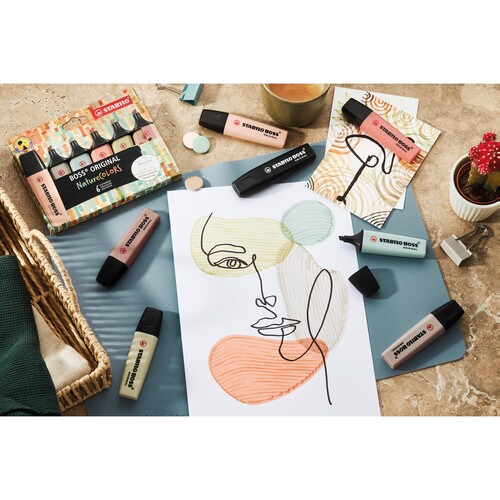 Textmarker Boss Original NatureCOLORS 2-5mm Keilspitze beige Stabilo 70/186 Produktbild Additional View 6 L