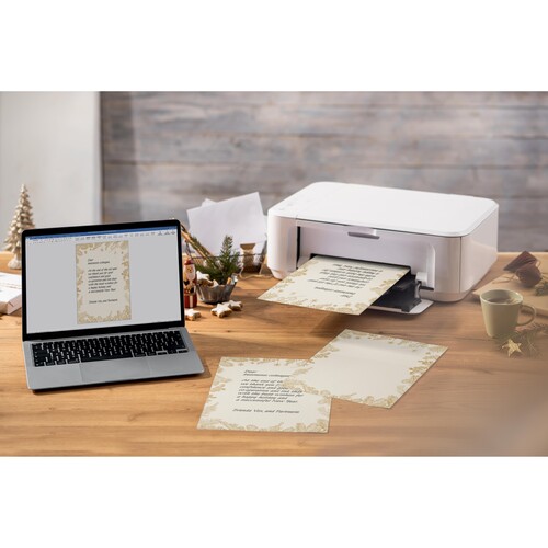 Weihnachts-Motiv-Papier A4 90g Golden Christmas Sigel DP422 (PACK=100 BLATT) Produktbild Additional View 2 L
