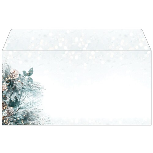 Weihnachts-Briefumschläge DIN lang 90g Eucalyptus magic Sigel DU424 (PACK=50 STÜCK) Produktbild