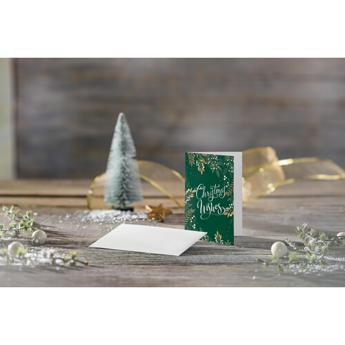 Weihnachts-Faltkarten inkl. Umschläge A6 250g Christmas wishes Sigel DS092 (PACK=25 KARTEN + 25 KUVERT) Produktbild Additional View 3 L