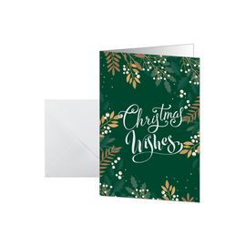 Weihnachts-Faltkarten inkl. Umschläge A6 250g Christmas wishes Sigel DS092 (PACK=25 KARTEN + 25 KUVERT) Produktbild