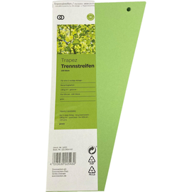 Soennecken Trennstreifen oeco 1433 Trapez 12,5/6,5x24cm grün (PACK=100 STÜCK) Produktbild