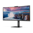AOC Value-line CU34V5CW/BK - V5 series - LED-Monitor - gebogen - 86.4 cm (34") Produktbild Additional View 1 S