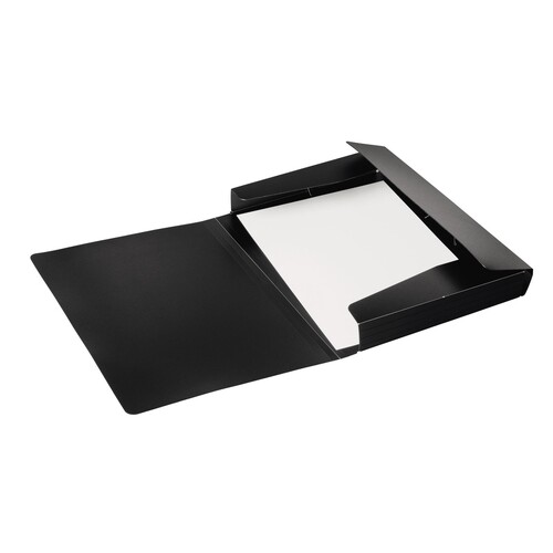 PAGNA Gummizugmappe 21613-01 DIN A4 PP 3Klappen schwarz Produktbild Additional View 1 L