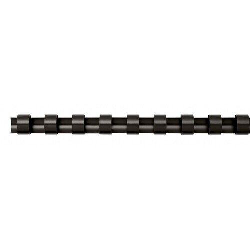 Fellowes Plastikbinderücken COMB 5346108 10mm schwarz 100 St./Pack. (PACK=100 STÜCK) Produktbild Front View L