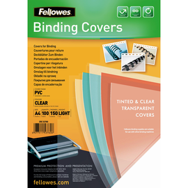 Fellowes Deckblatt 5376001 DIN A4 150mic transparent 100 St./Pack. (PACK=100 STÜCK) Produktbild