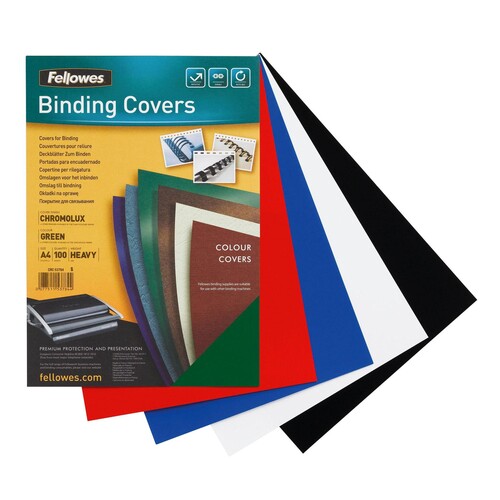 Fellowes Deckblatt Chromolux 5378504 DIN A4 schwarz 100St./Pack. (PACK=100 STÜCK) Produktbild Additional View 4 L