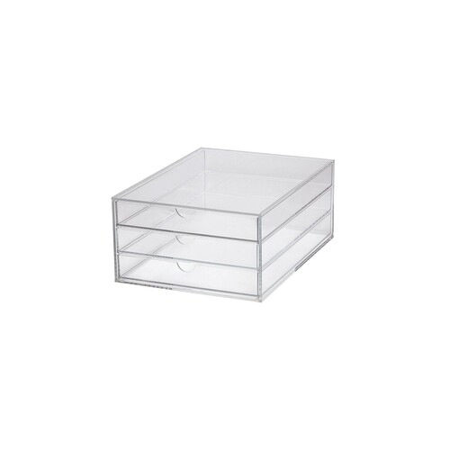 MAUL Schubladenbox 1950405 A4 3Schübe Acryl tr Produktbild Additional View 1 L