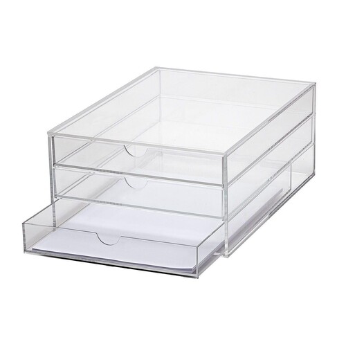 MAUL Schubladenbox 1950405 A4 3Schübe Acryl tr Produktbild Additional View 4 L