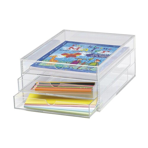 MAUL Schubladenbox 1950405 A4 3Schübe Acryl tr Produktbild Additional View 6 L