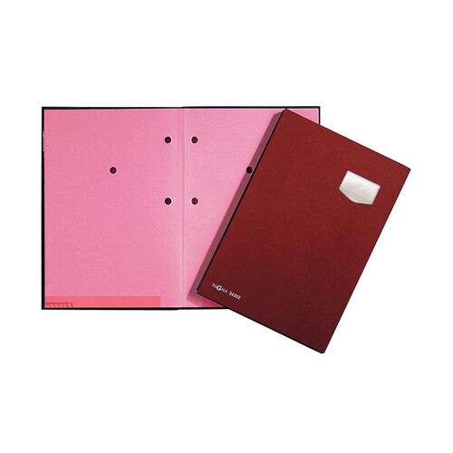 Unterschriftsmappe de Luxe 10 Fächer A4 rot Karton Pagna 24102-01 Produktbild Front View L