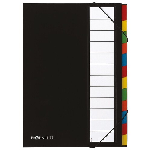 PAGNA Ordnungsmappe Deskorganizer 44133-04 DIN A4 12Fächer schwarz Produktbild