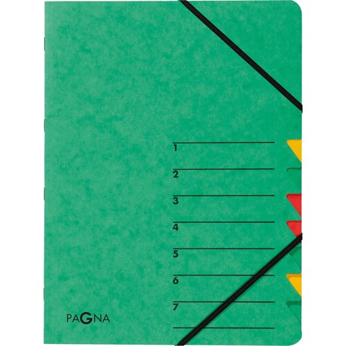 PAGNA Ordnungsmappe EASY 24061-03 DIN A4 7Fächer Pressspann grün Produktbild