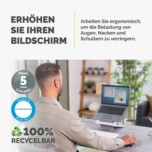 Laptop Ständer Breyta bis 14" weiß Fellowes 100016559 Produktbild Additional View 9 L