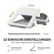 Laptop Ständer Breyta bis 14" weiß Fellowes 100016559 Produktbild Additional View 2 S