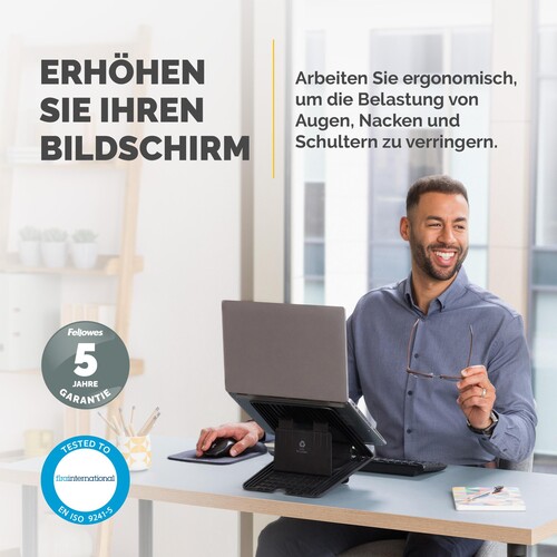 Laptop Ständer Breyta bis 14" schwarz 100016558 Fellowes Produktbild Additional View 7 L