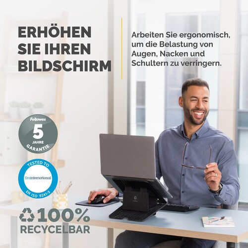Laptop Ständer Breyta bis 14" schwarz 100016558 Fellowes Produktbild Additional View 8 L