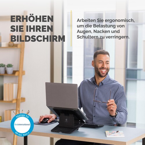 Laptop Ständer Breyta bis 14" schwarz 100016558 Fellowes Produktbild Additional View 6 L