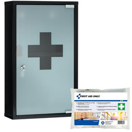 FIRST AID ONLY Erste Hilfe Schrank P-10202-13169 30x50x12cmDIN13169 sw Produktbild