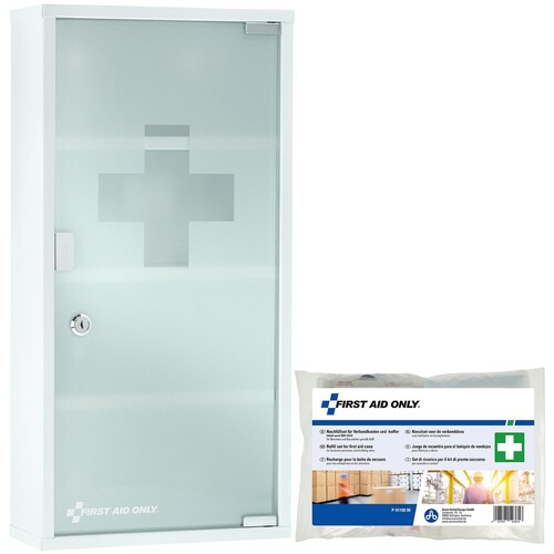 FIRST AID ONLY Erste Hilfe Schrank P-10203-13157 30x60x12cmDIN13157 ws Produktbild Front View L