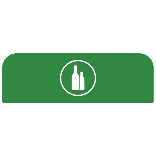 Rubbermaid Hinweisschild 2155305 f.Behältereinheit 87l Glas gn Produktbild Front View L