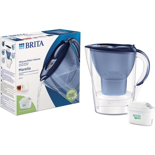 BRITA Wasserfilter Marella 125233 inkl. MX PRO blau Produktbild Front View L