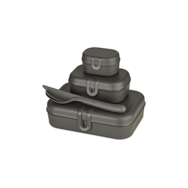 koziol Lunchbox/Besteckset PASCAL READY 7168701 ash grey Produktbild