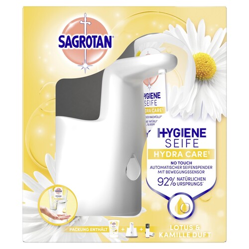 Sagrotan Seifenspender No-Touch Starter 3268396 +250ml Seife Produktbild Front View L