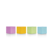 Holz-Magnet Design Cube 2x2x2cm Birkenholz farbig sortiert Magnetoplan Neodym 16653410 (PACK=4 STÜCK) Produktbild