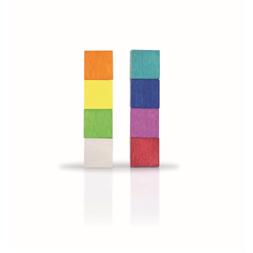 Holz-Magnet Design Cube 2x2x2cm Birkenholz farbig sortiert Magnetoplan Neodym 16653810 (PACK=8 STÜCK) Produktbild Additional View 2 L