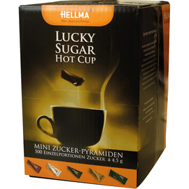 Hellma Zucker Lucky Sugar Hot Cup 60115043 4,5g 500 St./Pack. (PACK=500 STÜCK) Produktbild
