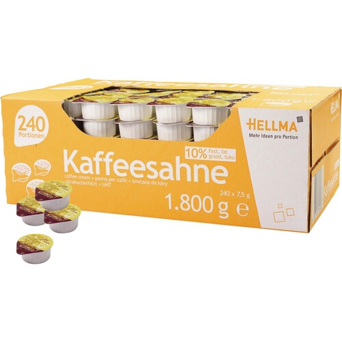 Hellma Kaffeesahne 70102696 10Prozent 7,5g 240 St./Pack. (PACK=240 STÜCK) Produktbild Additional View 4 L
