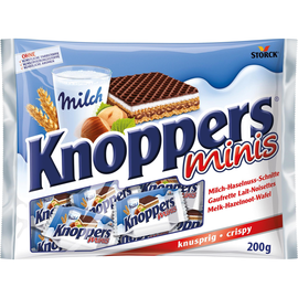 Knoppers Waffelgebäck Minis 8584281 200g (PACK=225 GRAMM) Produktbild