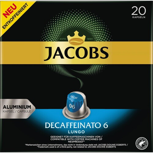 JACOBS Kaffeekapsel Lungo 6 Decaff 4028756 20 St./Pack. (PACK=20 STÜCK) Produktbild Additional View 1 L