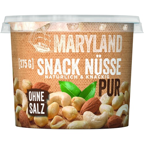 MARYLAND Snack Nüsse Pur 91982 275g (PACK=275 GRAMM) Produktbild Front View L