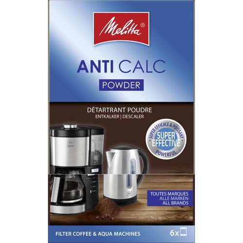 Melitta Entkalker ANTI CALC 192632 Pulver 20g 6St. (PACK=6 STÜCK) Produktbild Front View L